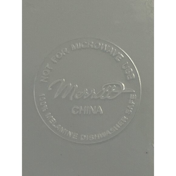 MerriD Set of 2 Melamine Palm Tree Plates West Indies Tropical Design 11” & 8” - Picture 3 of 3